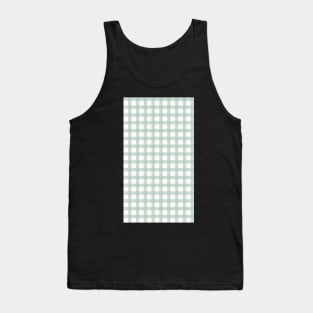 Boho Light Green Gingham Tank Top